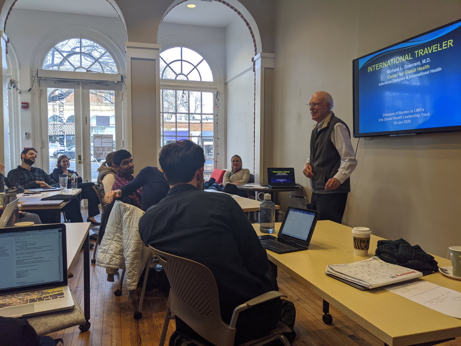 Founding Director, Dr. Richard Guerrant, with the 2020 Global Health Leadership Course