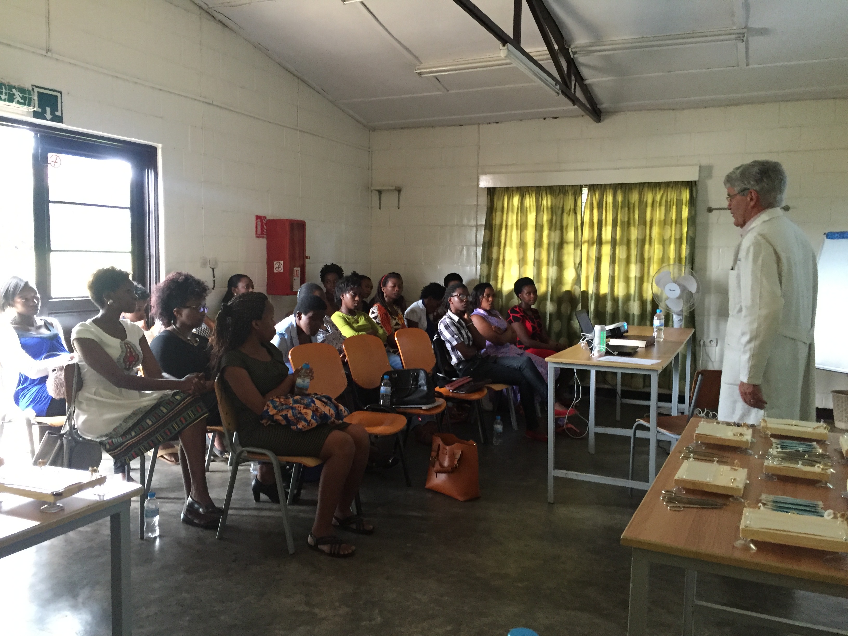 Dr. Tom Daniel, UVA Department of Surgery, teaching at CHUK, Rwanda