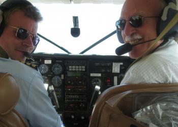 CGH Founding Director, Dr. Richard Guerrant, flying over Tanzania